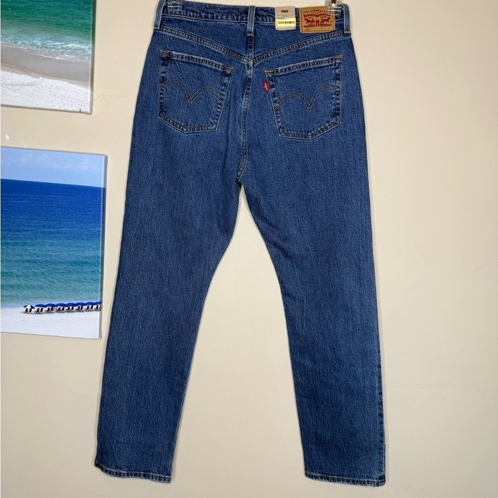 levi's original fit 501 standard medium blue wash jeans - Picture 3 of 5